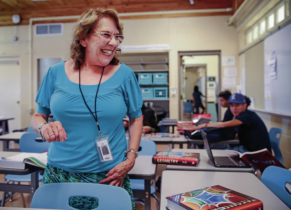 Many Santa Fe students starting class with a sub